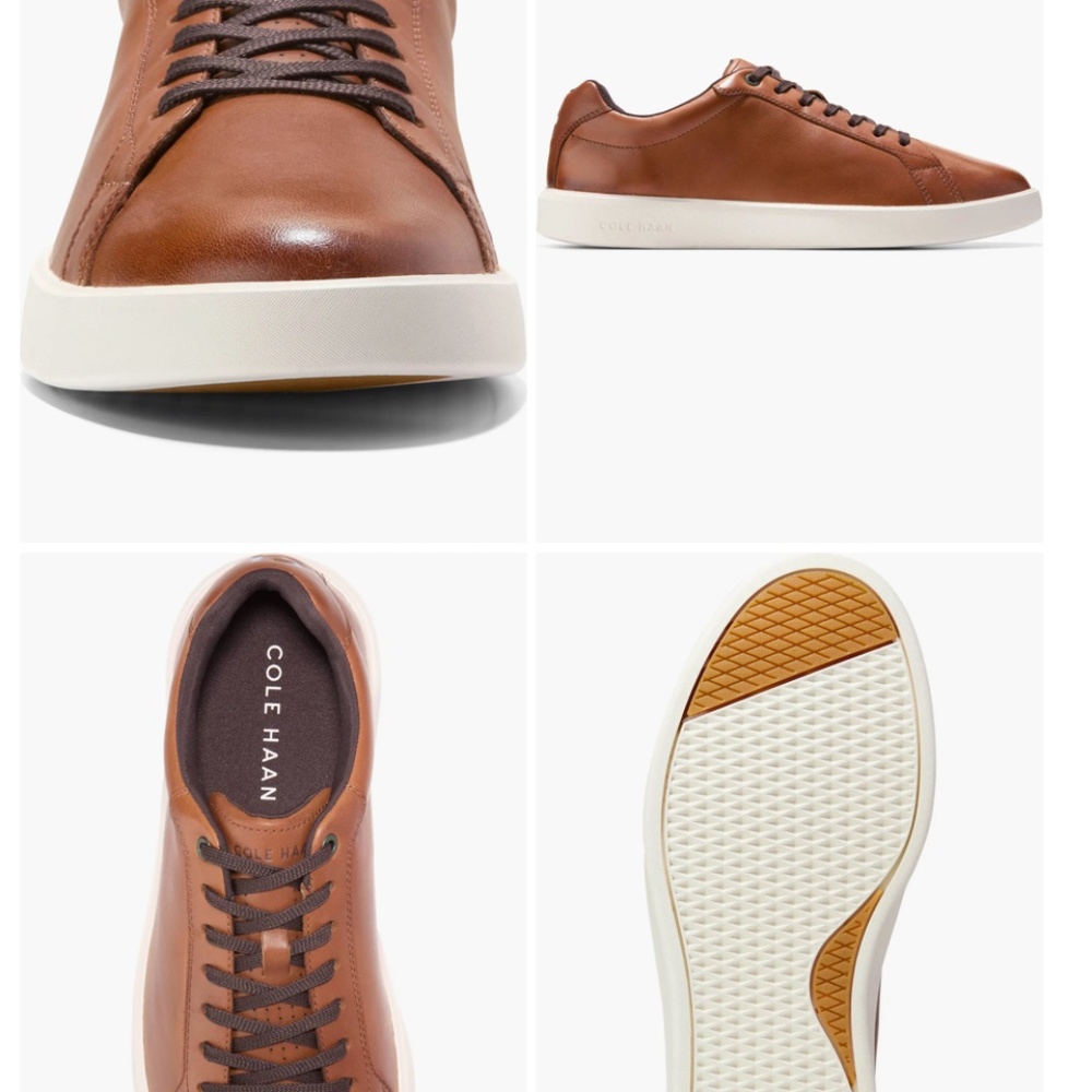 Cole Haan Grand Crosscourt Daily Sneaker British Tan/Dark Chocolate Size 10 NWOB